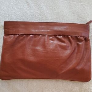 Elegant Brown Leather Clutch